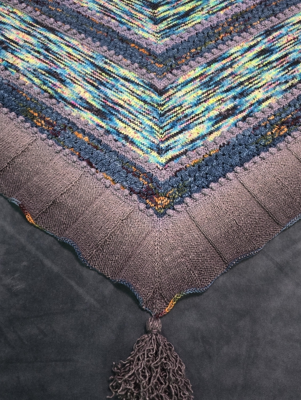 Lightweight Shawl Hand Knit One Of A Kind - Picture 4 of 7